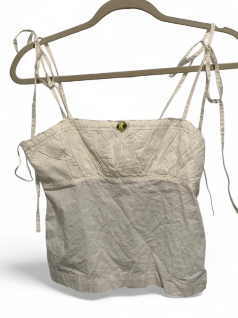 Kimchi Blue Cream Tie-Shoulder Bustier Open Back Tank Top